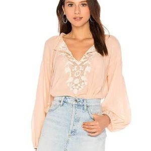 Free People Embroidered Shimla Top